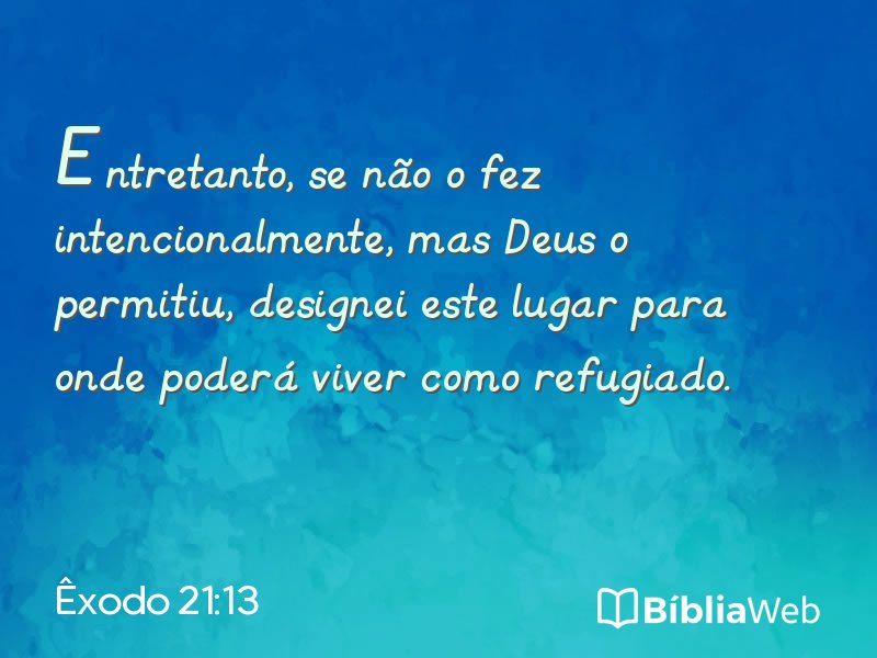 Êxodo 21:13 em imagem para compartilhar