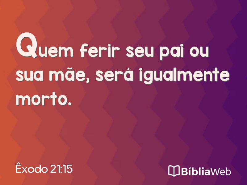 Êxodo 21:15 em imagem para compartilhar