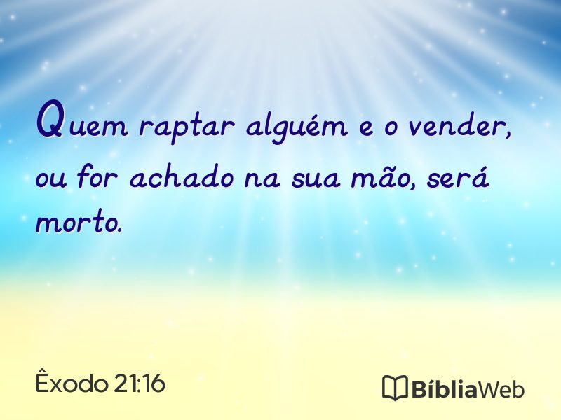 Êxodo 21:16 em imagem para compartilhar