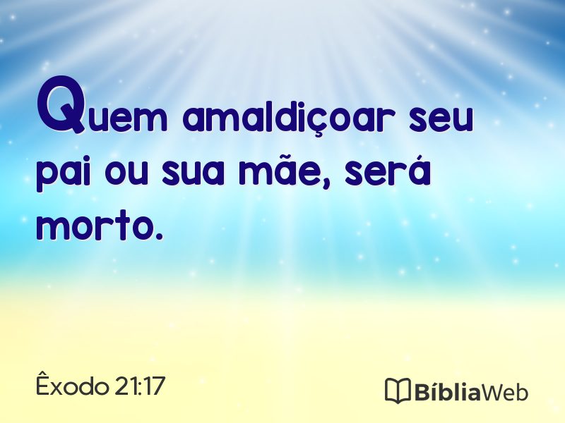 Êxodo 21:17 em imagem para compartilhar