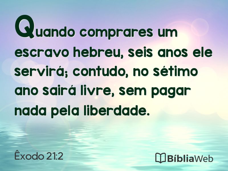 Êxodo 21:2 em imagem para compartilhar