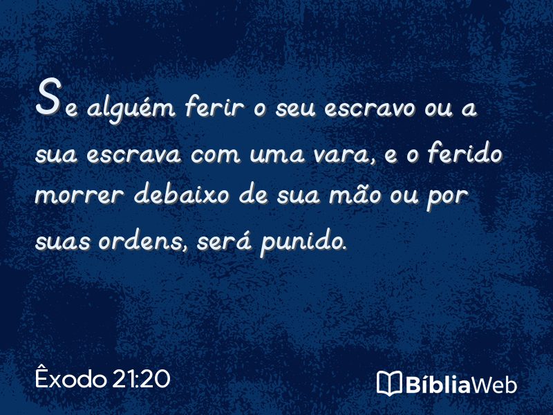 Êxodo 21:20 em imagem para compartilhar