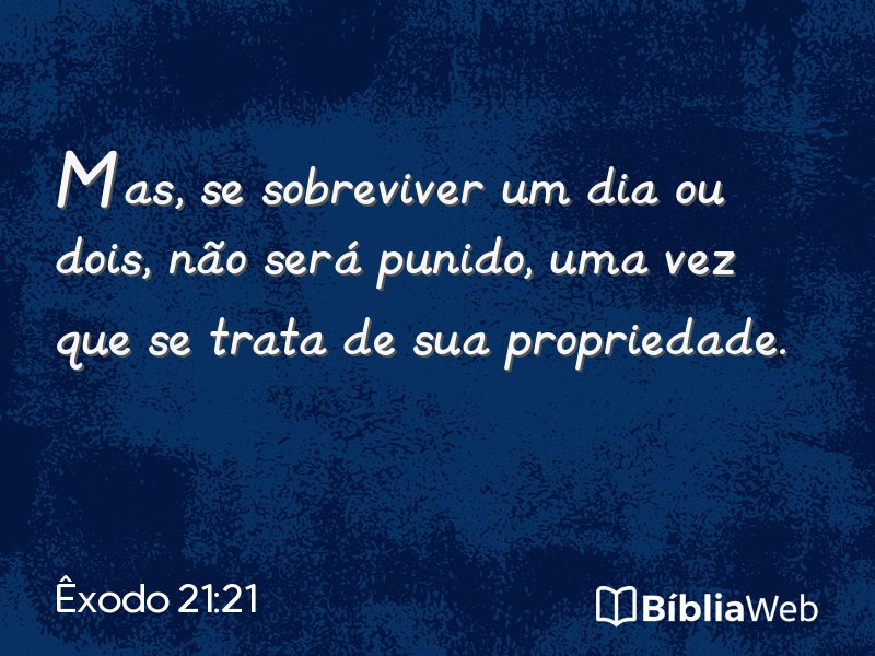 Êxodo 21:21 em imagem para compartilhar
