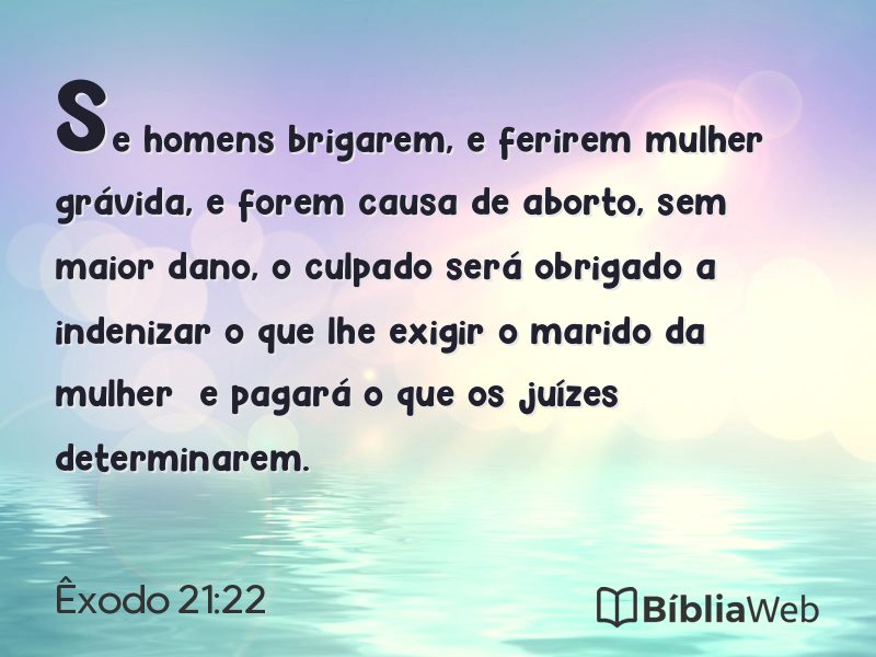 Êxodo 21:22 em imagem para compartilhar