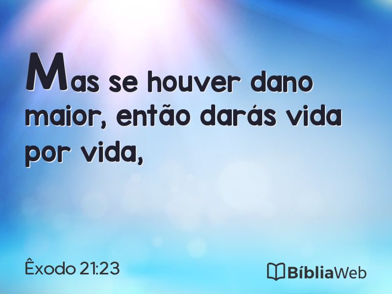 Êxodo 21:23 em imagem para compartilhar