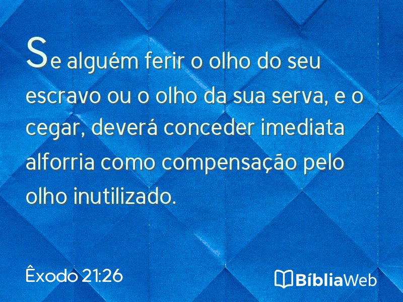 Êxodo 21:26 em imagem para compartilhar