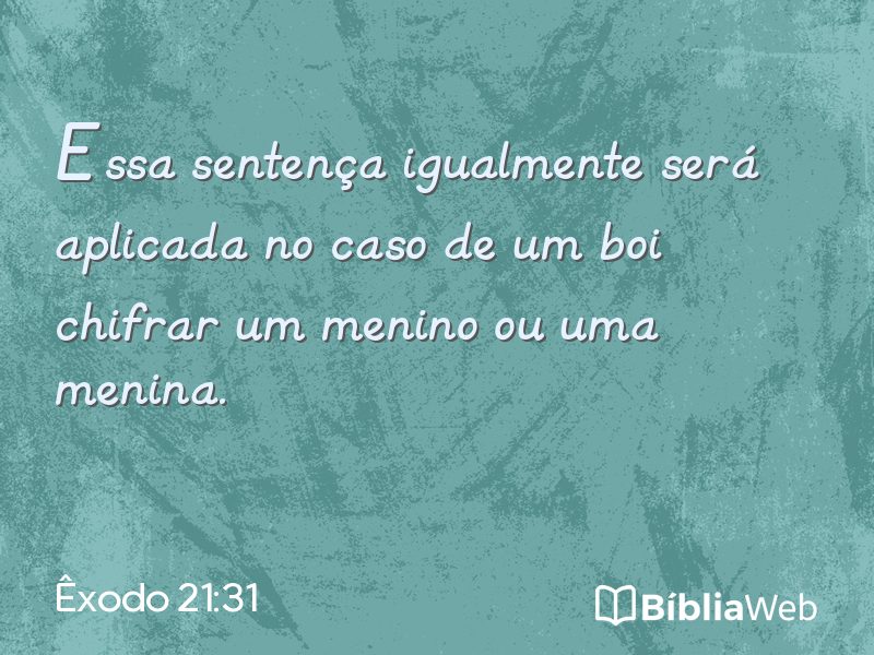 Êxodo 21:31 em imagem para compartilhar