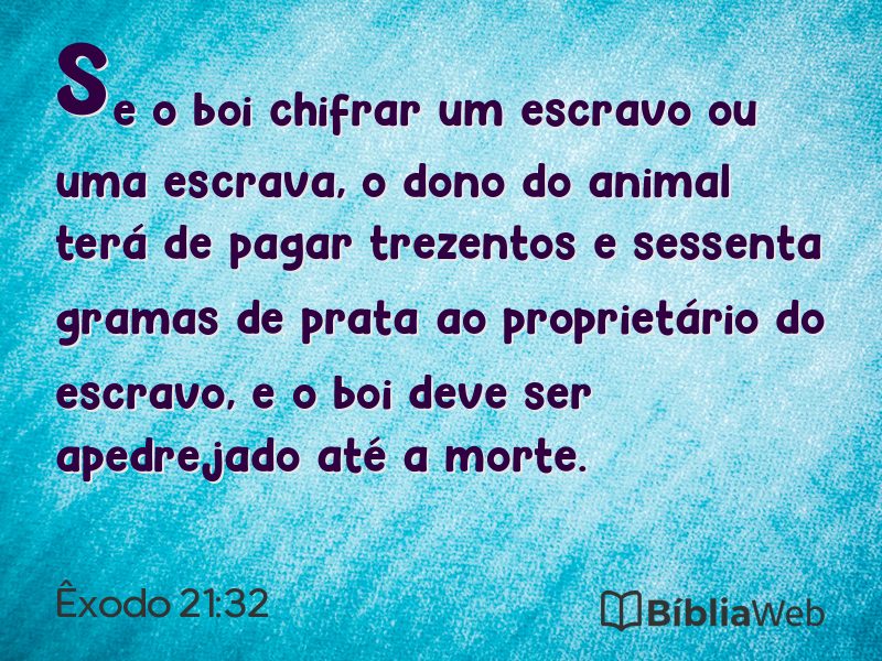 Êxodo 21:32 em imagem para compartilhar