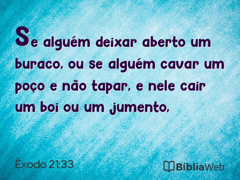Êxodo 21:33 em imagem para compartilhar