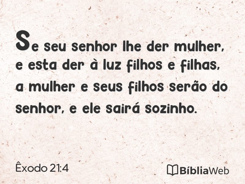 Êxodo 21:4 em imagem para compartilhar