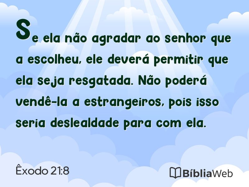 Êxodo 21:8 em imagem para compartilhar