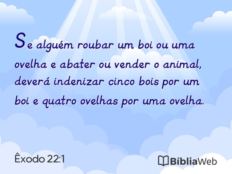 Êxodo 22:1 em imagem para compartilhar