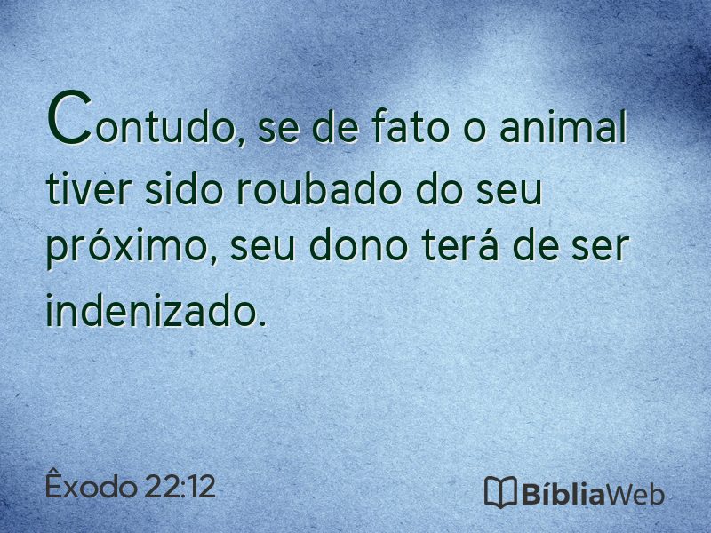 Êxodo 22:12 em imagem para compartilhar