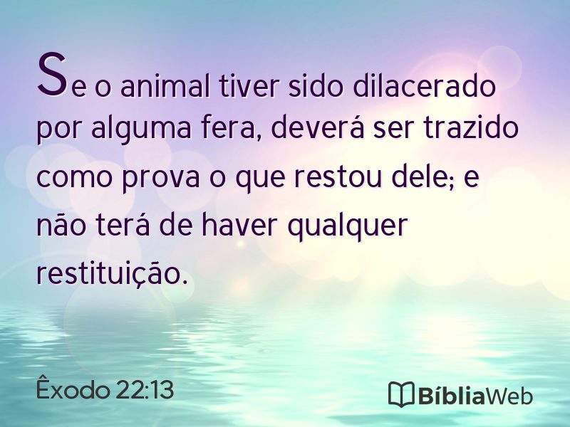 Êxodo 22:13 em imagem para compartilhar