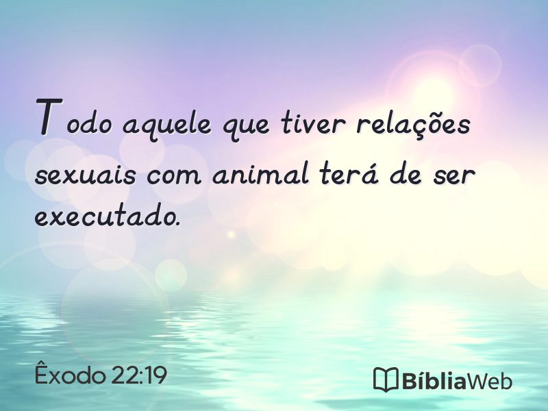 Êxodo 22:19 em imagem para compartilhar