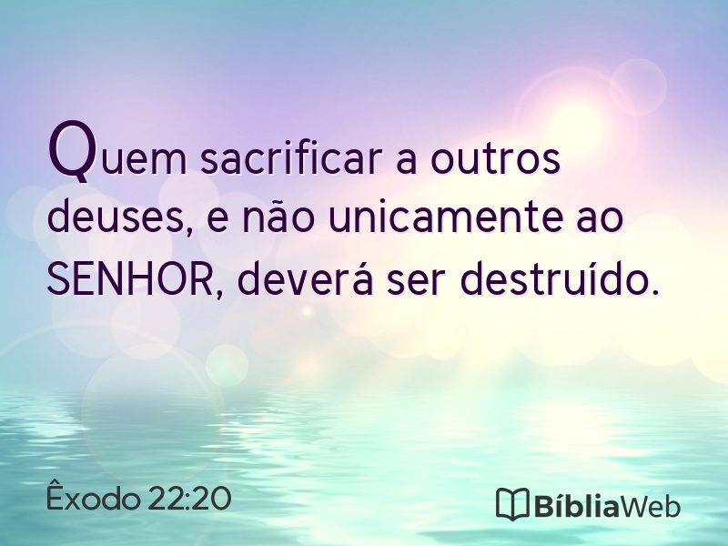 Êxodo 22:20 em imagem para compartilhar
