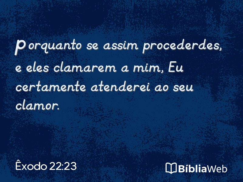 Êxodo 22:23 em imagem para compartilhar