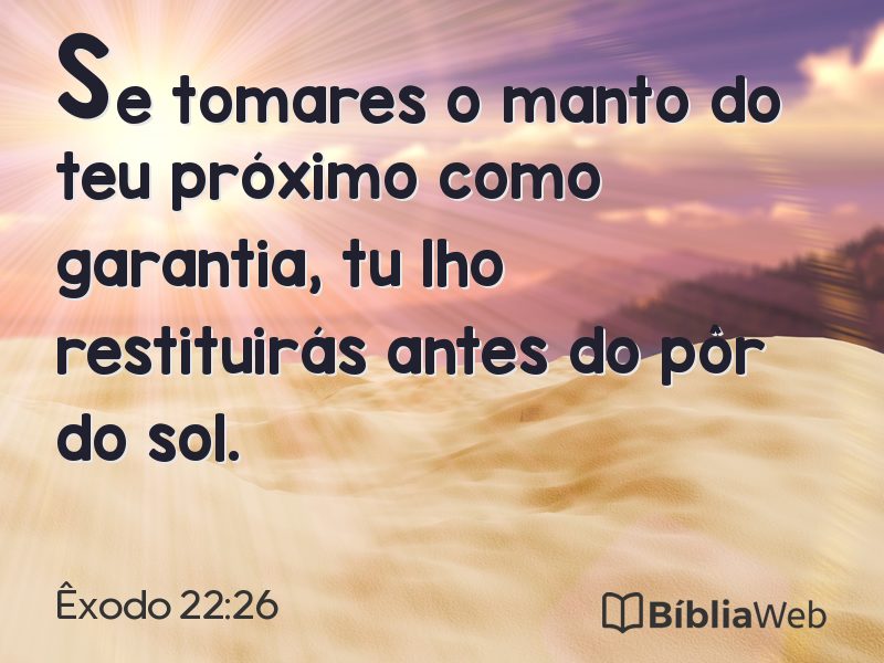 Êxodo 22:26 em imagem para compartilhar
