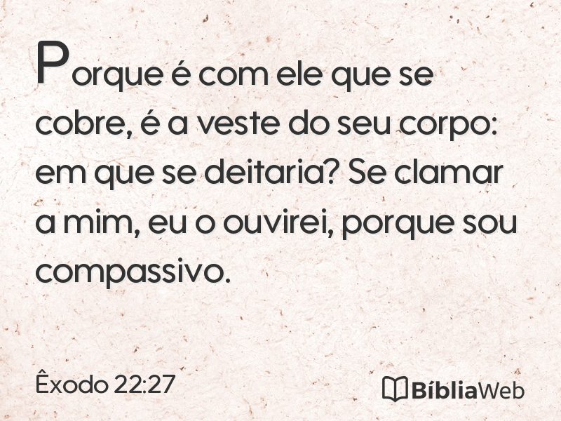 Êxodo 22:27 em imagem para compartilhar