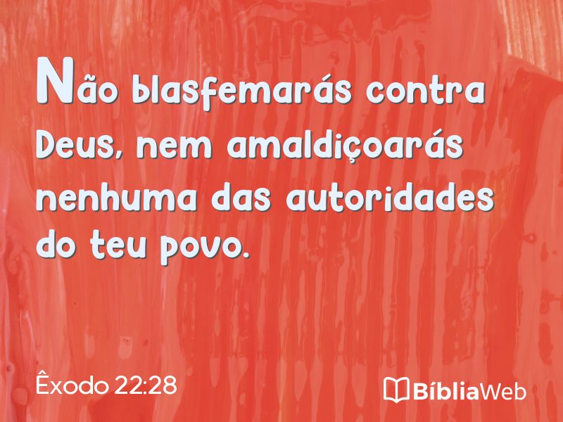Êxodo 22:28 em imagem para compartilhar