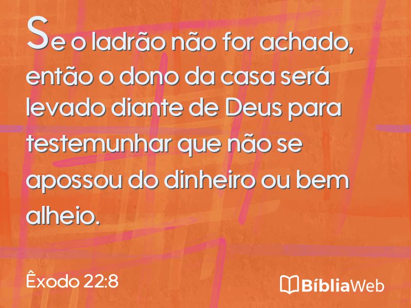 Êxodo 22:8 em imagem para compartilhar