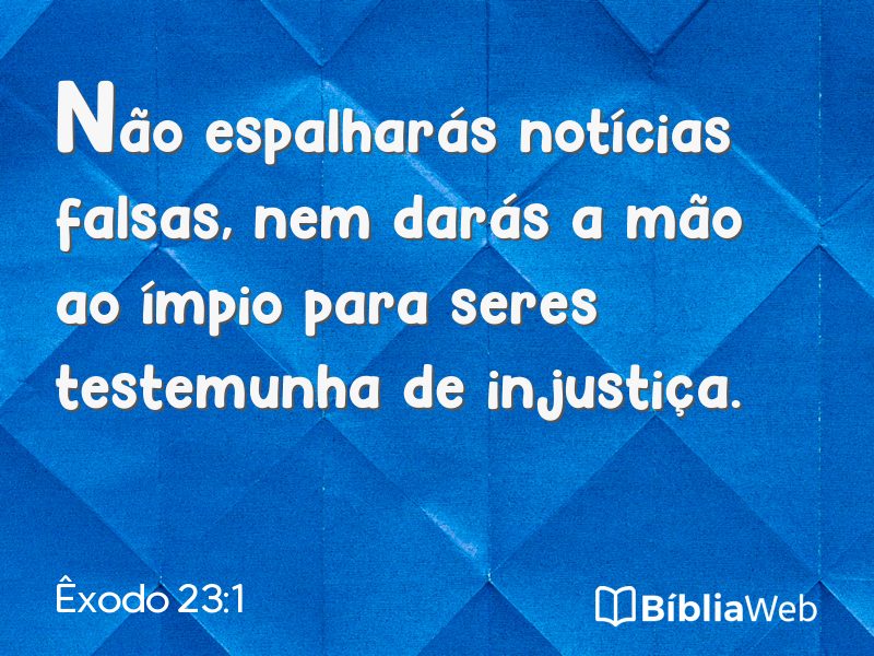 Êxodo 23:1 em imagem para compartilhar