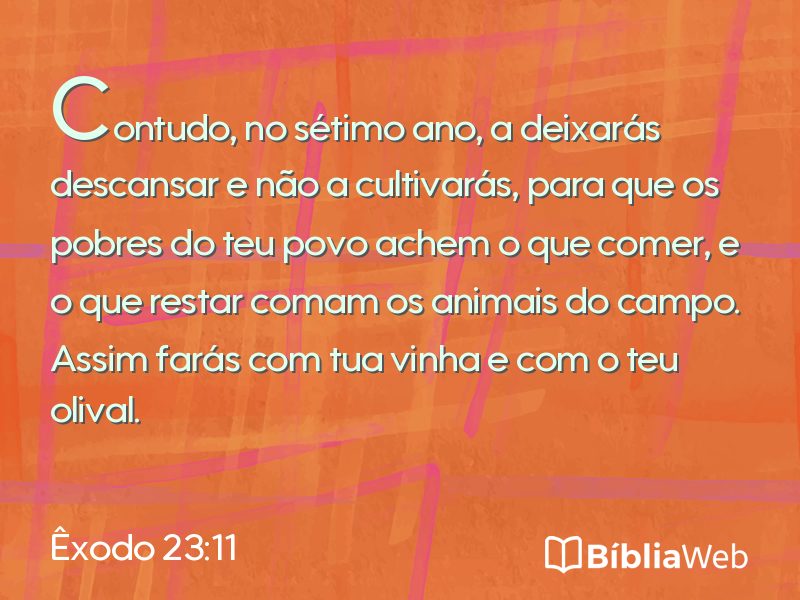 Êxodo 23:11 em imagem para compartilhar