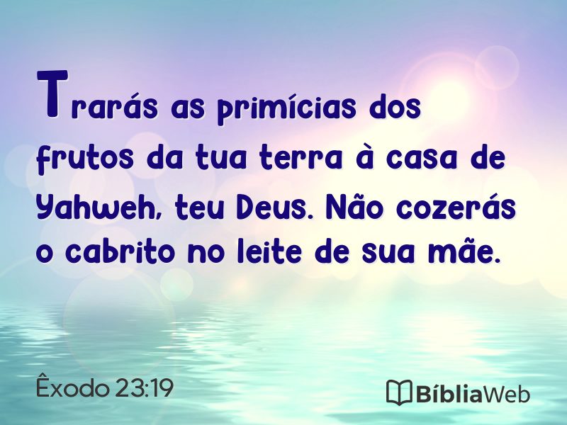 Êxodo 23:19 em imagem para compartilhar