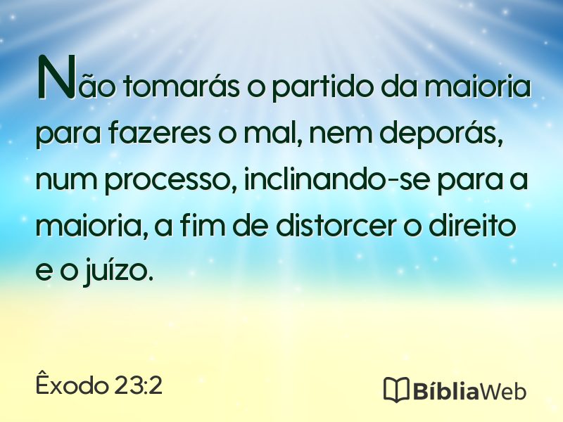 Êxodo 23:2 em imagem para compartilhar