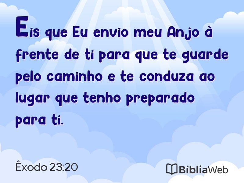 Êxodo 23:20 em imagem para compartilhar