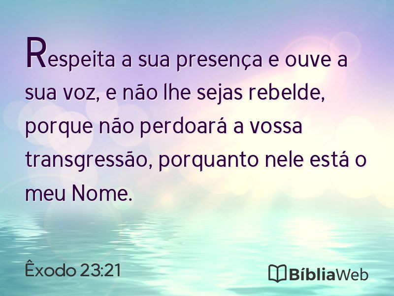 Êxodo 23:21 em imagem para compartilhar