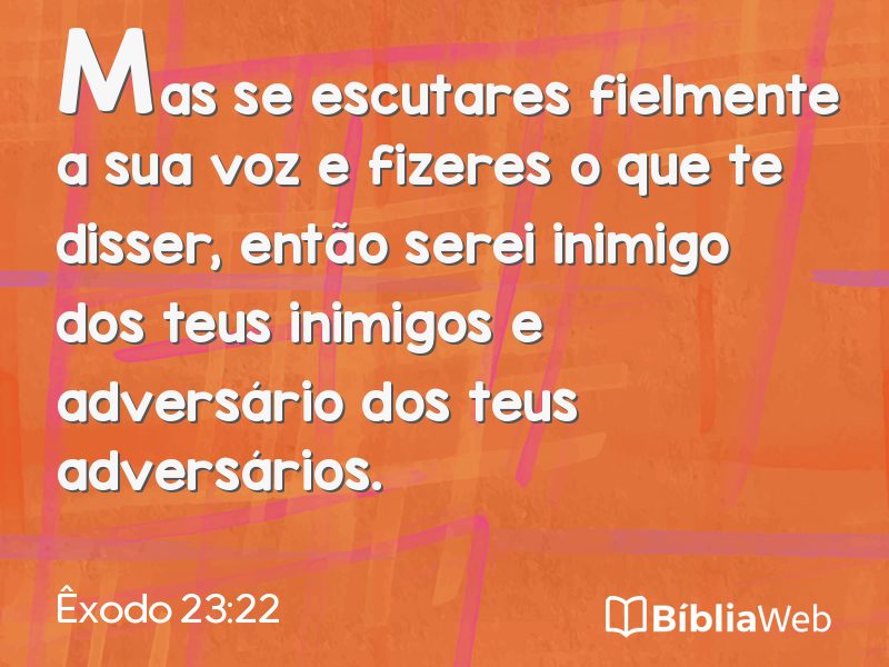 Êxodo 23:22 em imagem para compartilhar