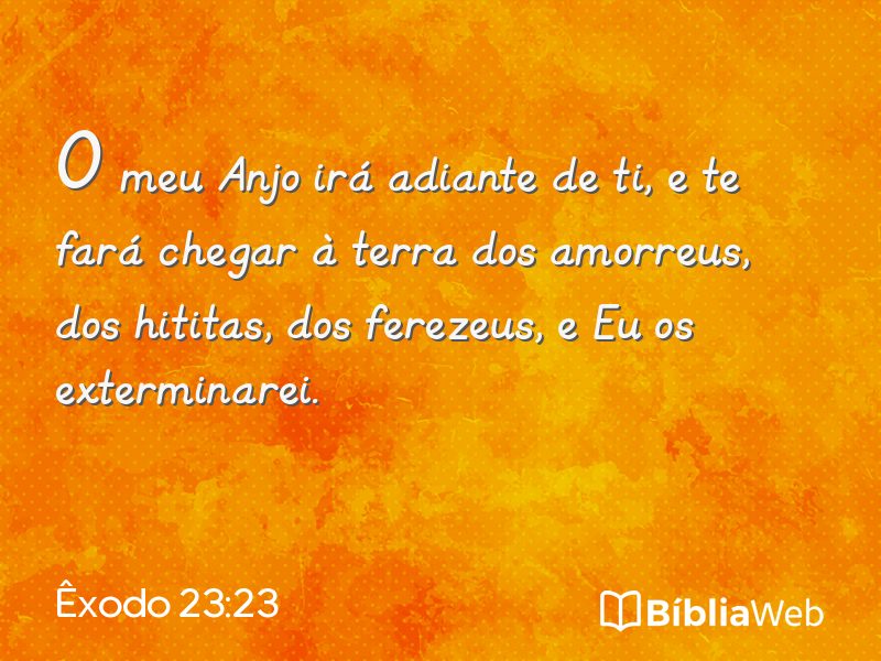 Êxodo 23:23 em imagem para compartilhar