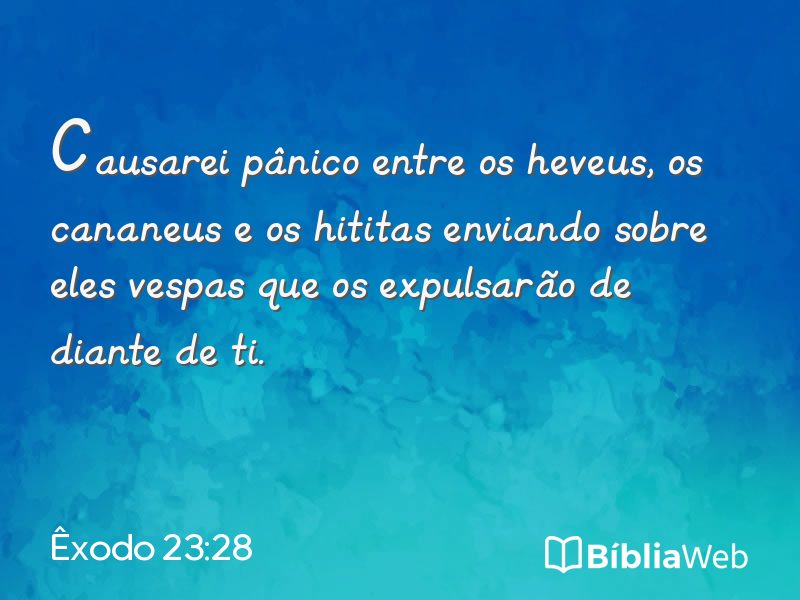 Êxodo 23:28 em imagem para compartilhar