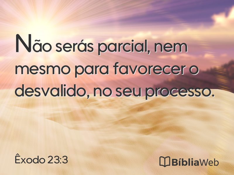 Êxodo 23:3 em imagem para compartilhar