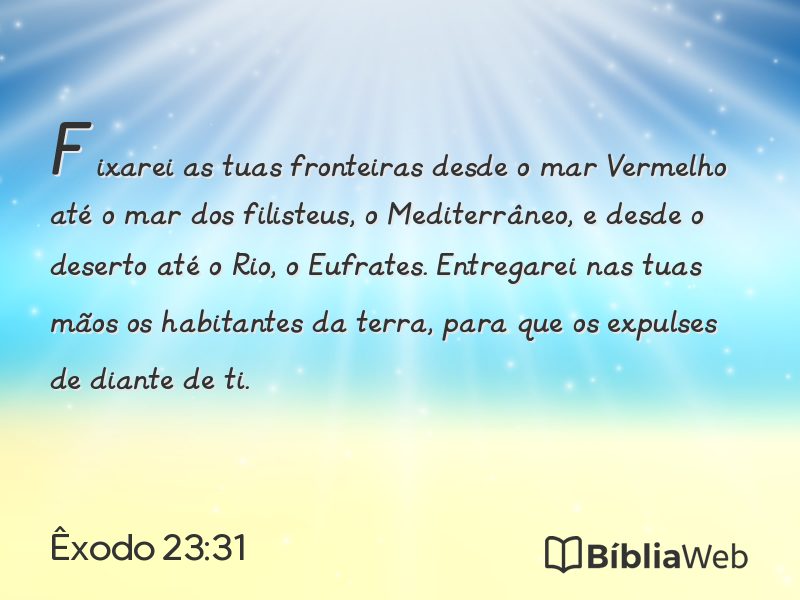Êxodo 23:31 em imagem para compartilhar
