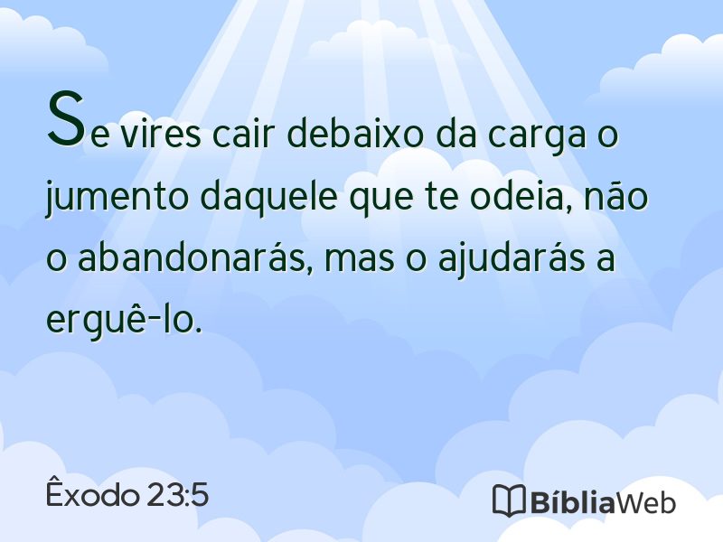 Êxodo 23:5 em imagem para compartilhar