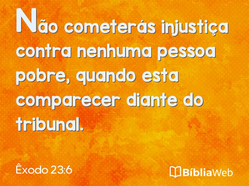 Êxodo 23:6 em imagem para compartilhar