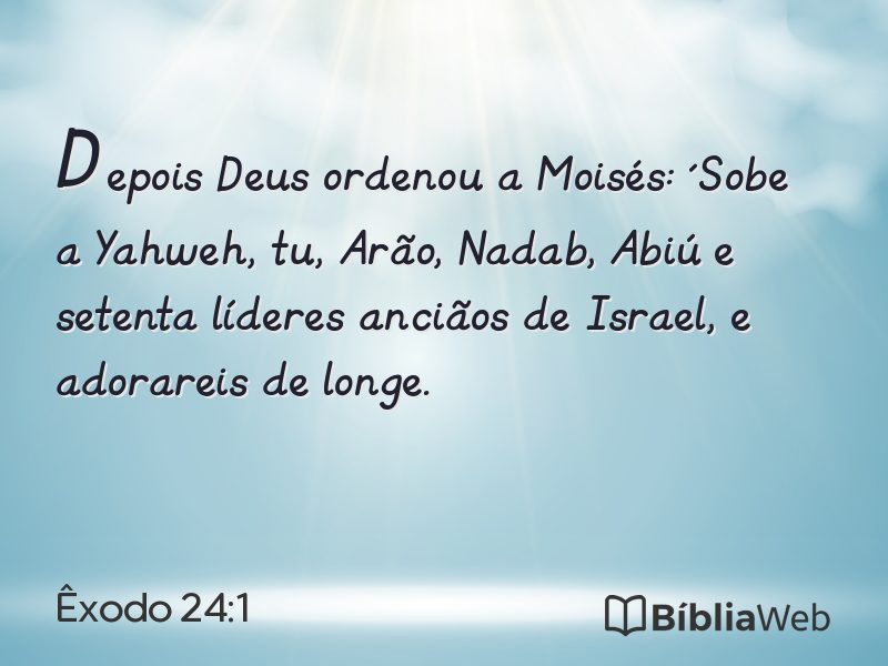 Êxodo 24:1 em imagem para compartilhar