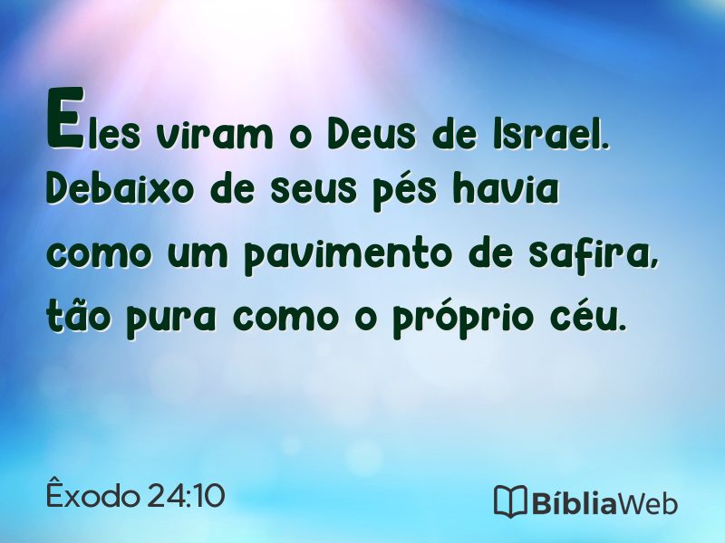 Êxodo 24:10 em imagem para compartilhar