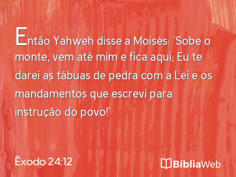 Êxodo 24:12 em imagem para compartilhar
