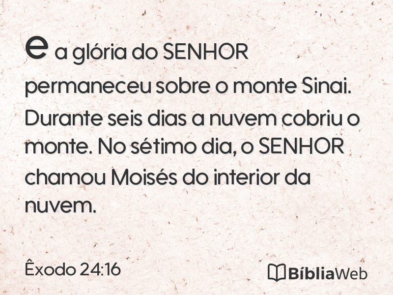 Êxodo 24:16 em imagem para compartilhar