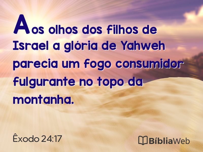 Êxodo 24:17 em imagem para compartilhar