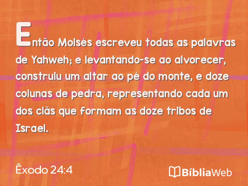 Êxodo 24:4 em imagem para compartilhar