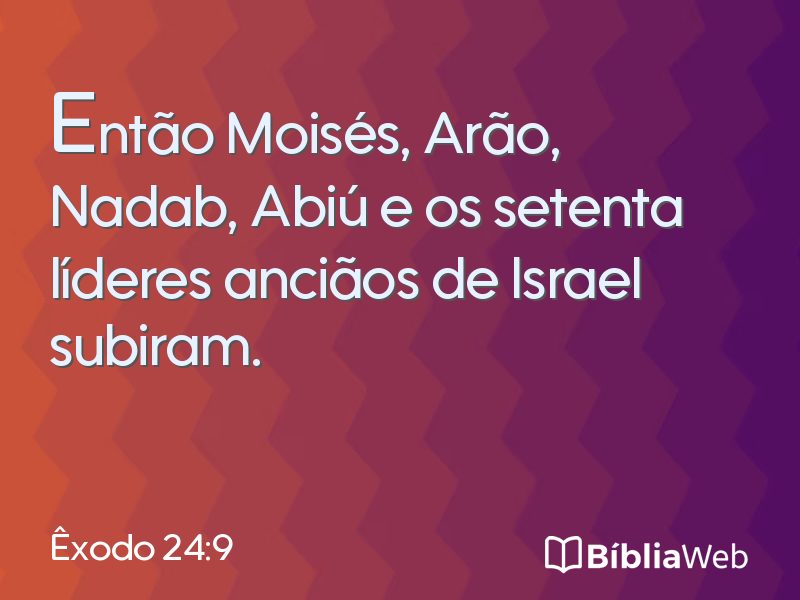 Êxodo 24:9 em imagem para compartilhar
