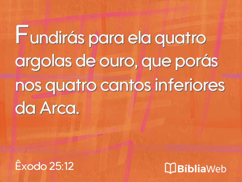 Êxodo 25:12 em imagem para compartilhar