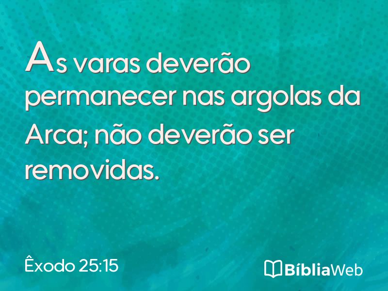 Êxodo 25:15 em imagem para compartilhar