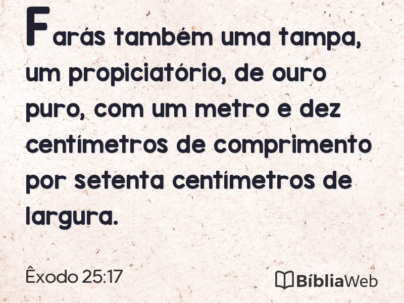 Êxodo 25:17 em imagem para compartilhar
