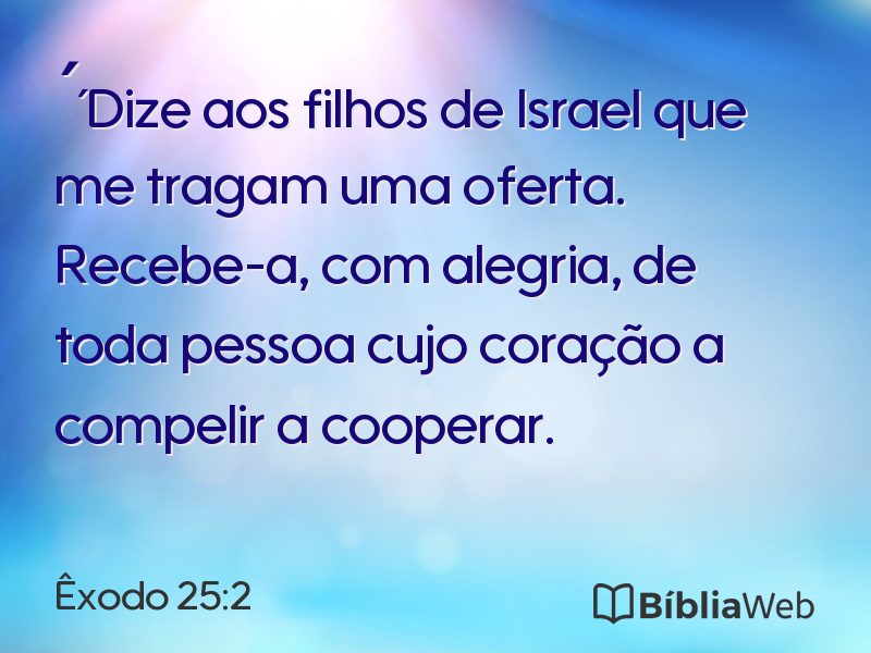 Êxodo 25:2 em imagem para compartilhar