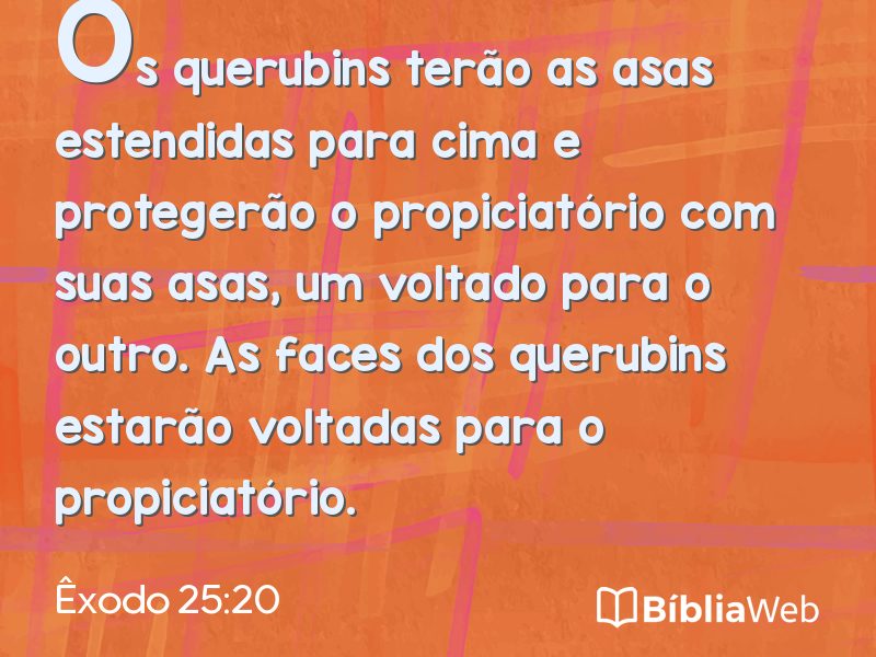 Êxodo 25:20 em imagem para compartilhar